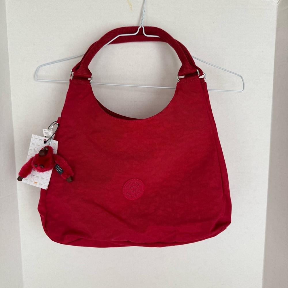 NWT Red Kipling Bagsationl Nylon Shoulder Bag